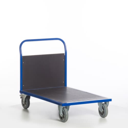 Rollcart Wagon à paroi frontale avec zone de chargement antidérapante, force 1200 kg, plateau longueur x largeur 1200 x 800 mm