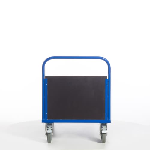 Rollcart Wagon à paroi frontale avec zone de chargement antidérapante, force 1200 kg, plateau longueur x largeur 1200 x 800 mm