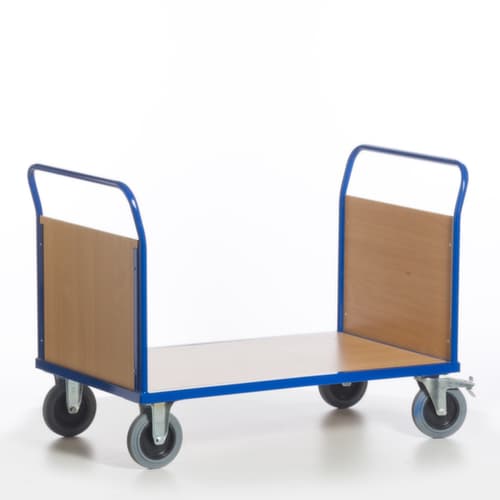 Rollcart Chariot à double ridelle, force 600 kg, plateau longueur x largeur 1200 x 800 mm
