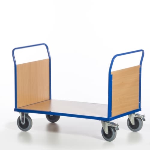 Rollcart Chariot à double ridelle, force 600 kg, plateau longueur x largeur 1200 x 800 mm