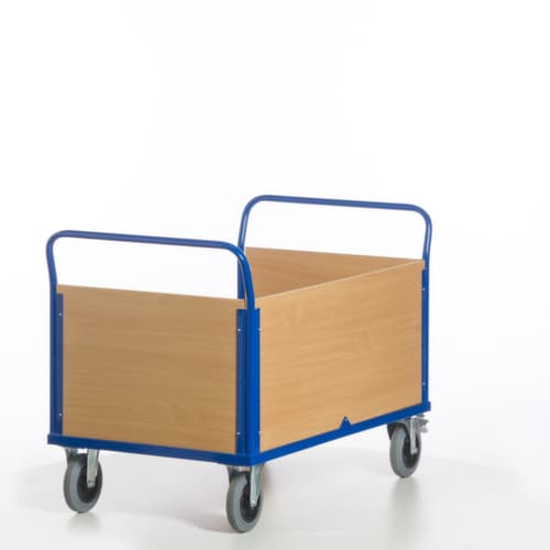 Rollcart Chariot à trois ridelles, force 600 kg, plateau longueur x largeur 1200 x 780 mm