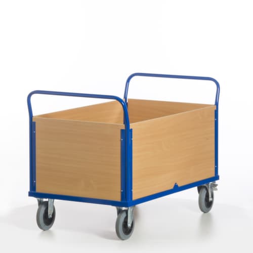 Rollcart Chariot quatre ridelles, force 600 kg, plateau longueur x largeur 1200 x 770 mm