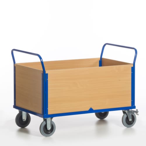 Rollcart Chariot quatre ridelles, force 600 kg, plateau longueur x largeur 1200 x 770 mm
