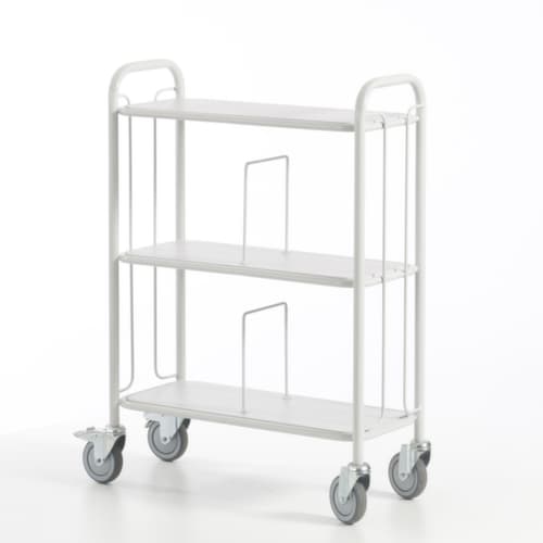 Rollcart Chariot de bureau, force 150 kg, 3 plateaux