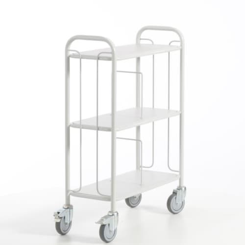Rollcart Chariot de bureau, force 150 kg, 3 plateaux