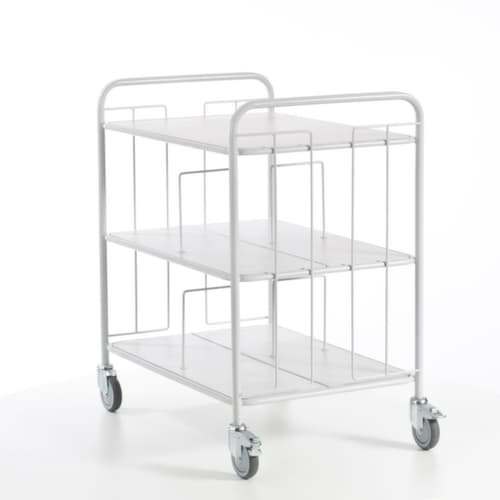 Rollcart Chariot de bureau, force 150 kg, 3 plateaux