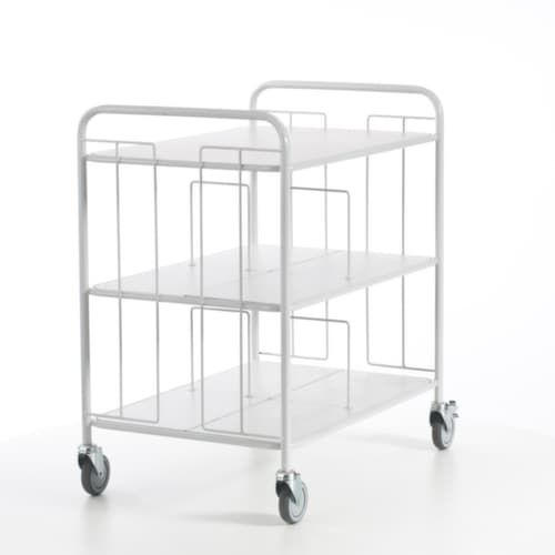 Rollcart Chariot de bureau, force 150 kg, 3 plateaux