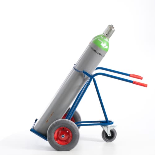 Rollcart Camion à bouteilles avec roue de support, pour 2x40/50 l bouteille, bandage air