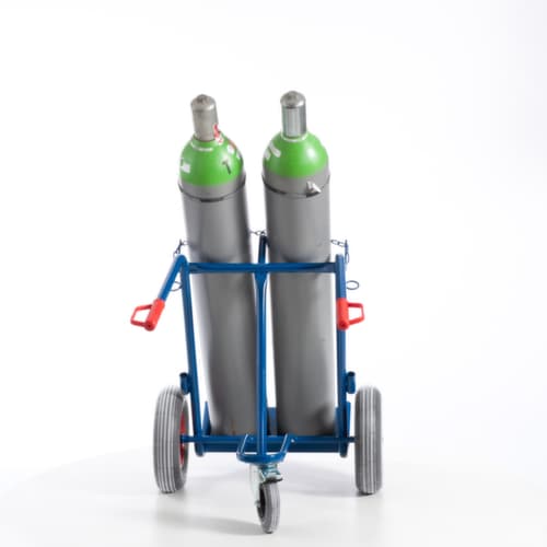Rollcart Camion à bouteilles avec roue de support, pour 2x40/50 l bouteille, bandage air