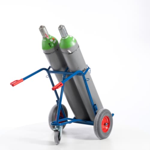 Rollcart Camion à bouteilles avec roue de support, pour 2x40/50 l bouteille, bandage air