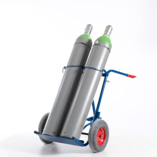 Rollcart Camion à bouteilles avec roue de support, pour 2x40/50 l bouteille, bandage air
