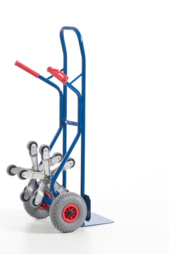 Rollcart Diable pour escaliers 5 étoiles, force 150 kg, largeur de pelle 300 mm, bandage air