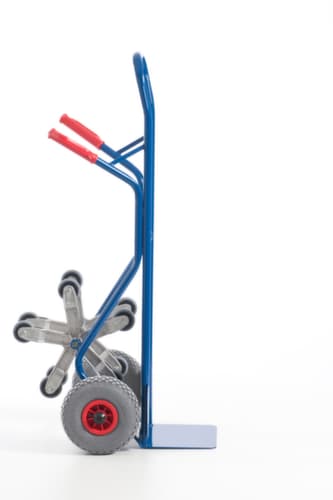 Rollcart Diable pour escaliers 5 étoiles, force 150 kg, largeur de pelle 300 mm, bandage air