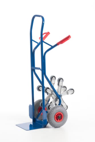 Rollcart Diable pour escaliers 5 étoiles, force 150 kg, largeur de pelle 300 mm, bandage air