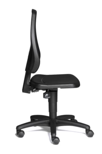 bimos Siège d'atelier pivotant Economy, assise mousse PU noir, avec roulettes