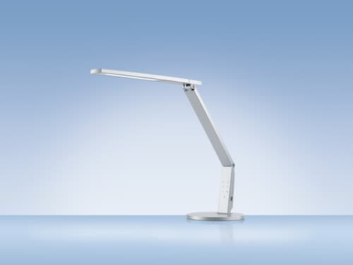 Hansa Lampe de table à DEL Vario Plus, lumière blanc froid à blanc chaud, argent