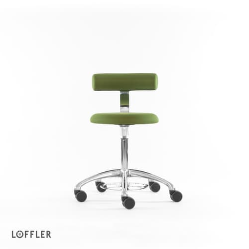 Löffler Tabouret Aogo, assise vert, roulettes