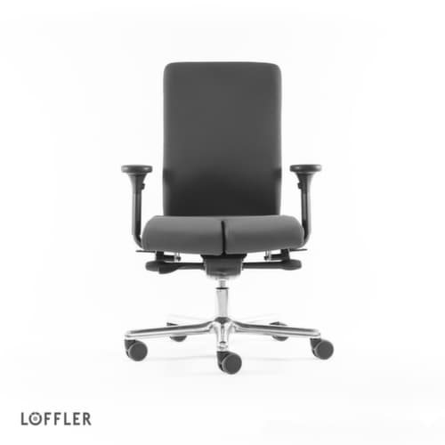 Löffler Siège de bureau pivotant avec assise arthrodèse, gris