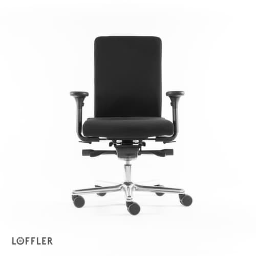 Löffler Siège de bureau pivotant avec assise à noyau de ressorts ensachés, noir