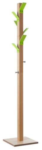 Paperflow Portemanteau easyCloth en bois, avec 6/2 crochets, nature/vert
