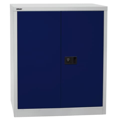 Bisley Armoire de classement Universal, 2 hauteurs des classeurs, gris clair/bleu Oxford