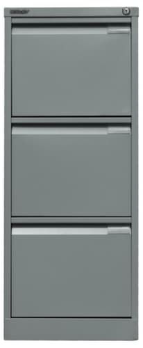 Bisley Armoire pour dossiers suspendus, 3 extensions, argent/argent