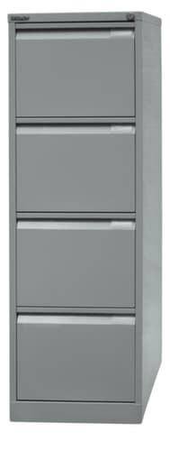 Bisley Armoire pour dossiers suspendus, 4 extensions, argent/argent