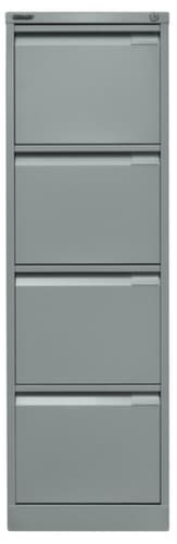 Bisley Armoire pour dossiers suspendus, 4 extensions, argent/argent