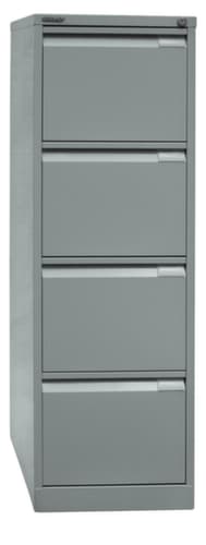 Bisley Armoire pour dossiers suspendus, 4 extensions, argent/argent