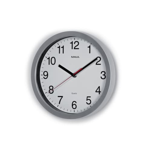 MAUL Horloge murale Ø 250 mm, avec chiffres arabes et traits, Ø 250 mm