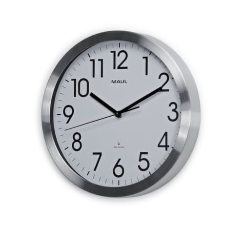 MAUL Horloge murale radio, avec chiffres arabes et traits, Ø 300 mm