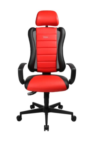 Topstar Siège de bureau pivotant Sitness Racer RS mit AL "Q3" + KS avec appui-tête, noir/rouge