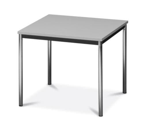 Table polyvalente tube rond avec piètement 4 pieds