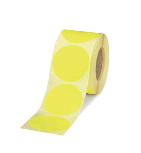 points de marquage à adhérence permanente de couleur fluorescente, jaune