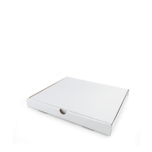 Carton d'expédition plat blanc, 1 onde, 430 x 310 x 40 mm