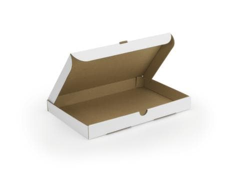 Carton d'expédition plat blanc, 1 onde, 430 x 310 x 40 mm