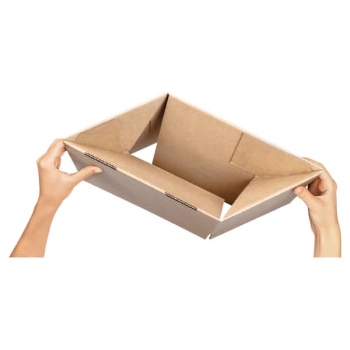 Caisse carton pliante avec fond automatique