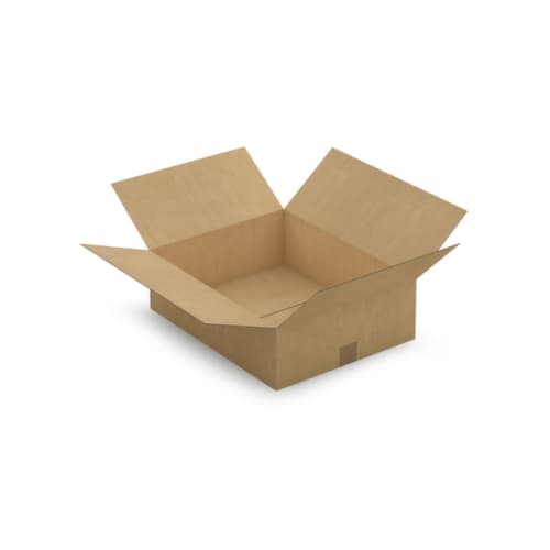 Caisse en carton ondulé, plate, 1 onde, 500 x 300 x 150 mm