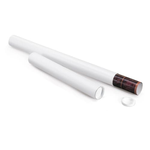 Tube d'expédition blanc