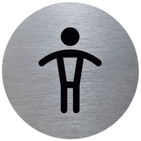 Plaque de porte ronde Tello, aluminium