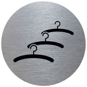 Plaque de porte ronde Tello, aluminium
