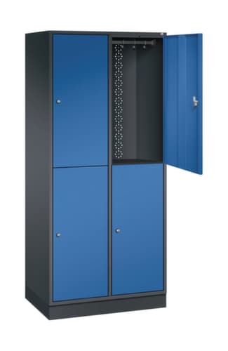 C+P Armoire vestiaire grand volume à deux niveaux Intro, largeur de compartiment 360 mm
