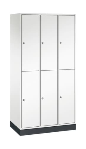 C+P Armoire vestiaire à deux niveaux Intro, largeur de compartiment 260 mm