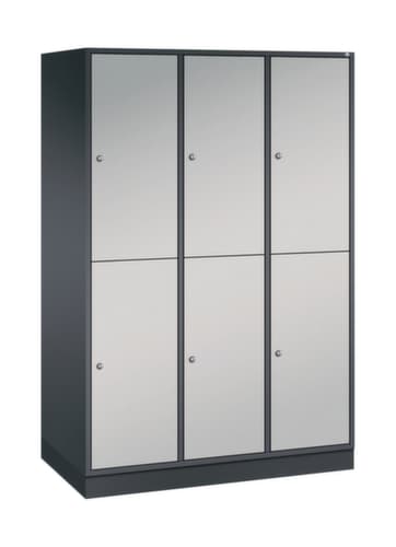 C+P Armoire vestiaire grand volume à deux niveaux Intro, largeur de compartiment 360 mm