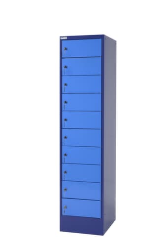 Thurmetall Armoire à casiers électrique MINI, modèle CH, bleu pigeon/bleu clair