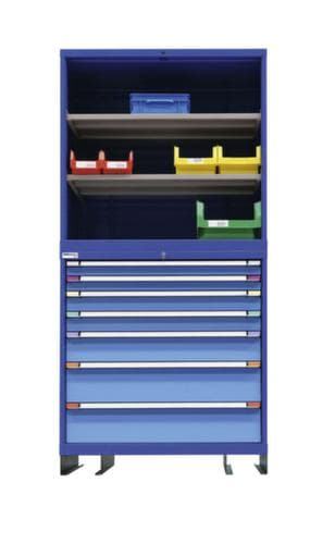 Thurmetall Système d'armoire modulaire Modul 1, 7 tiroir(s), bleu pigeon/bleu clair