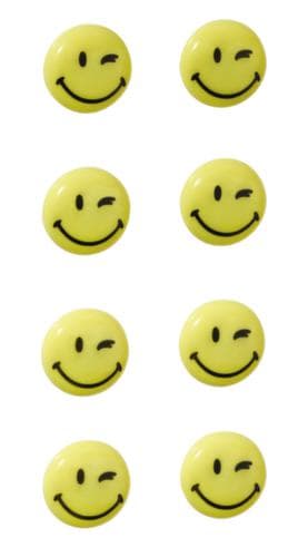 Franken Aimant « Happy », jaune, Ø 20 mm