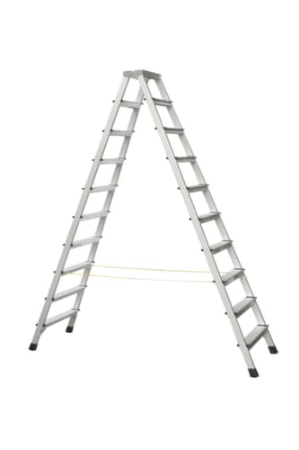 ZARGES Escabeau XLstep B accessible des deux côtés, 2 x 10 marche(s) en tôle striée