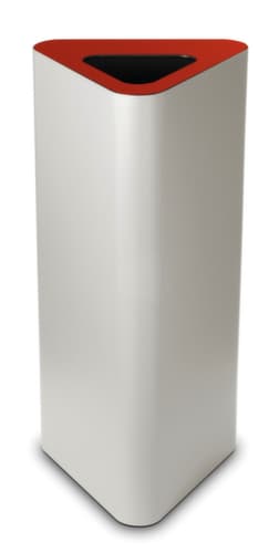 Poubelle triangulaire PURE ELEGANCE, 60 l, blanc