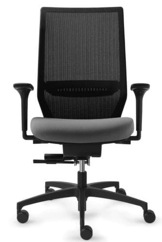 Dauphin Siège de bureau pivotant Shapemesh avec mécanisme synchrone, dossier haut, anthracite